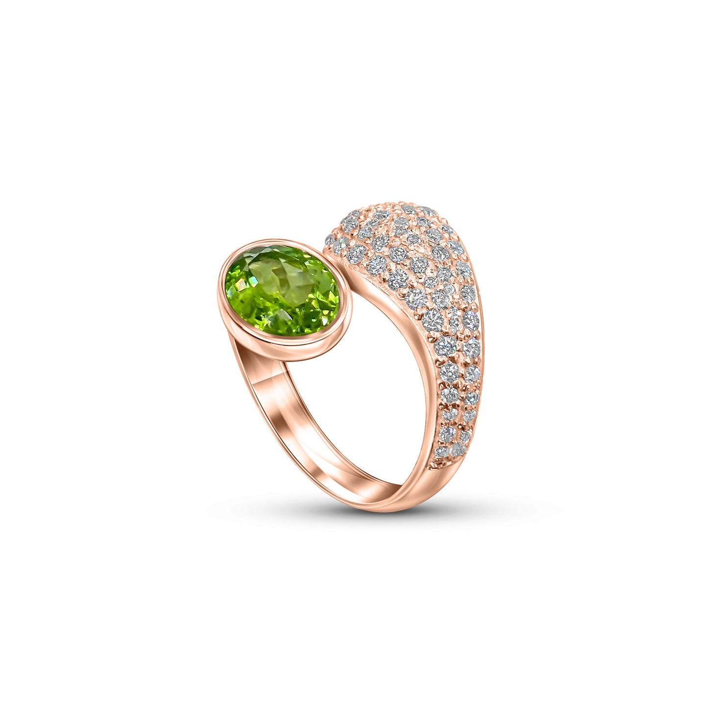 Gold Gemstone Ring | Serpent Peridot Spiritual Ring