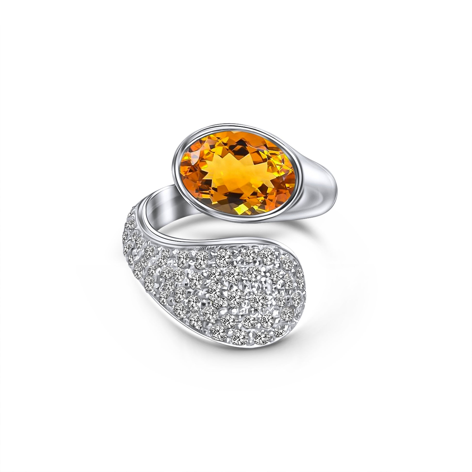 Serpent Citrine Spiritual Ring