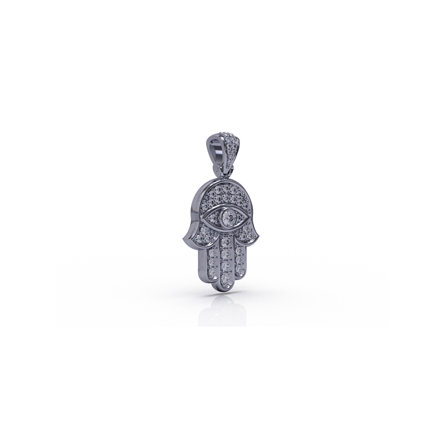 Silver Hamsa hand pendant 