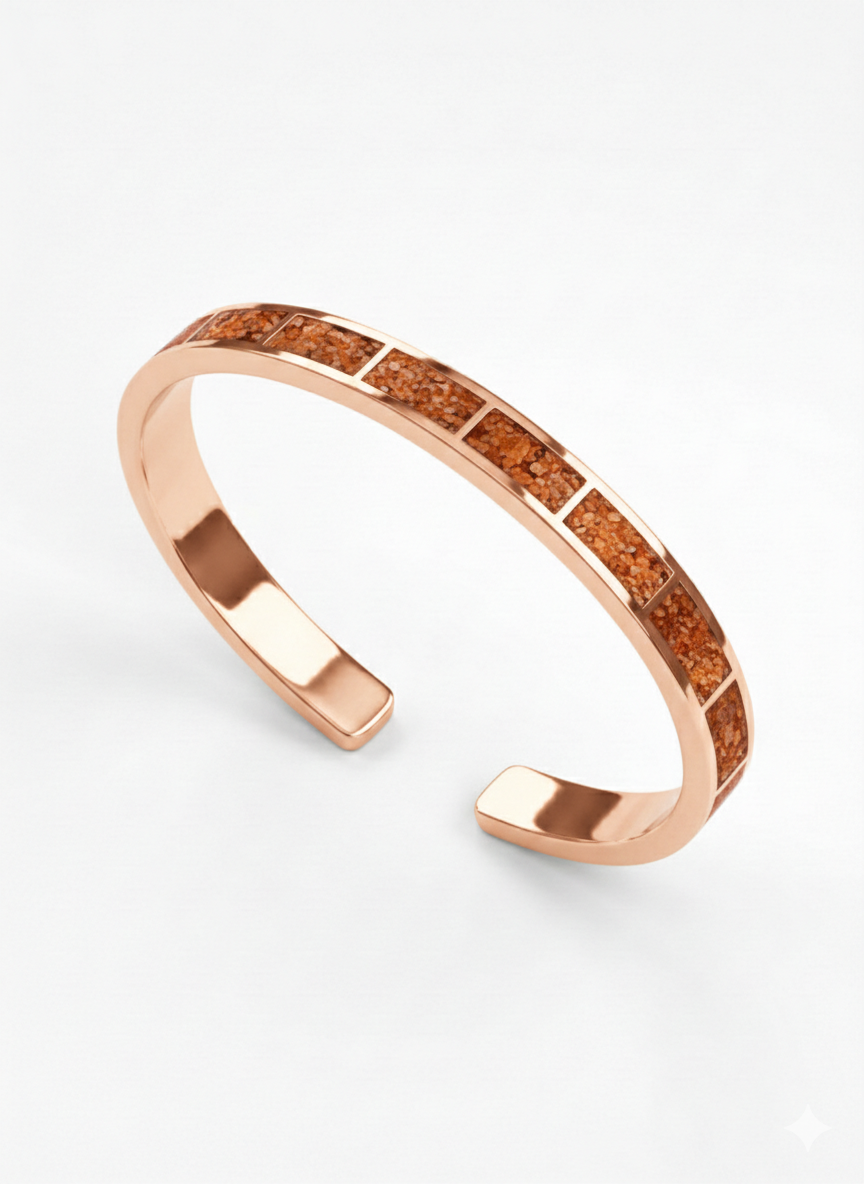 Alexi Inlay Silver Bracelet with Natural Stone Inlays | Naki Tech