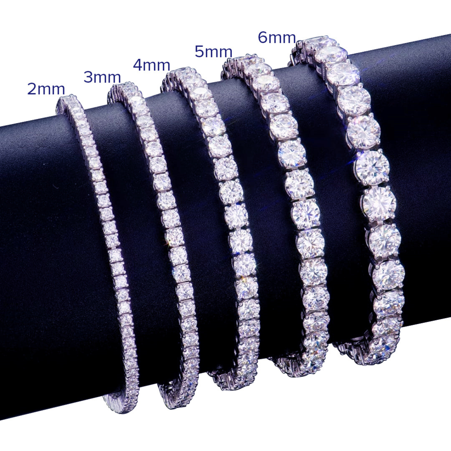 Silver Moissanite Tennis Bracelets - By Naki Tech