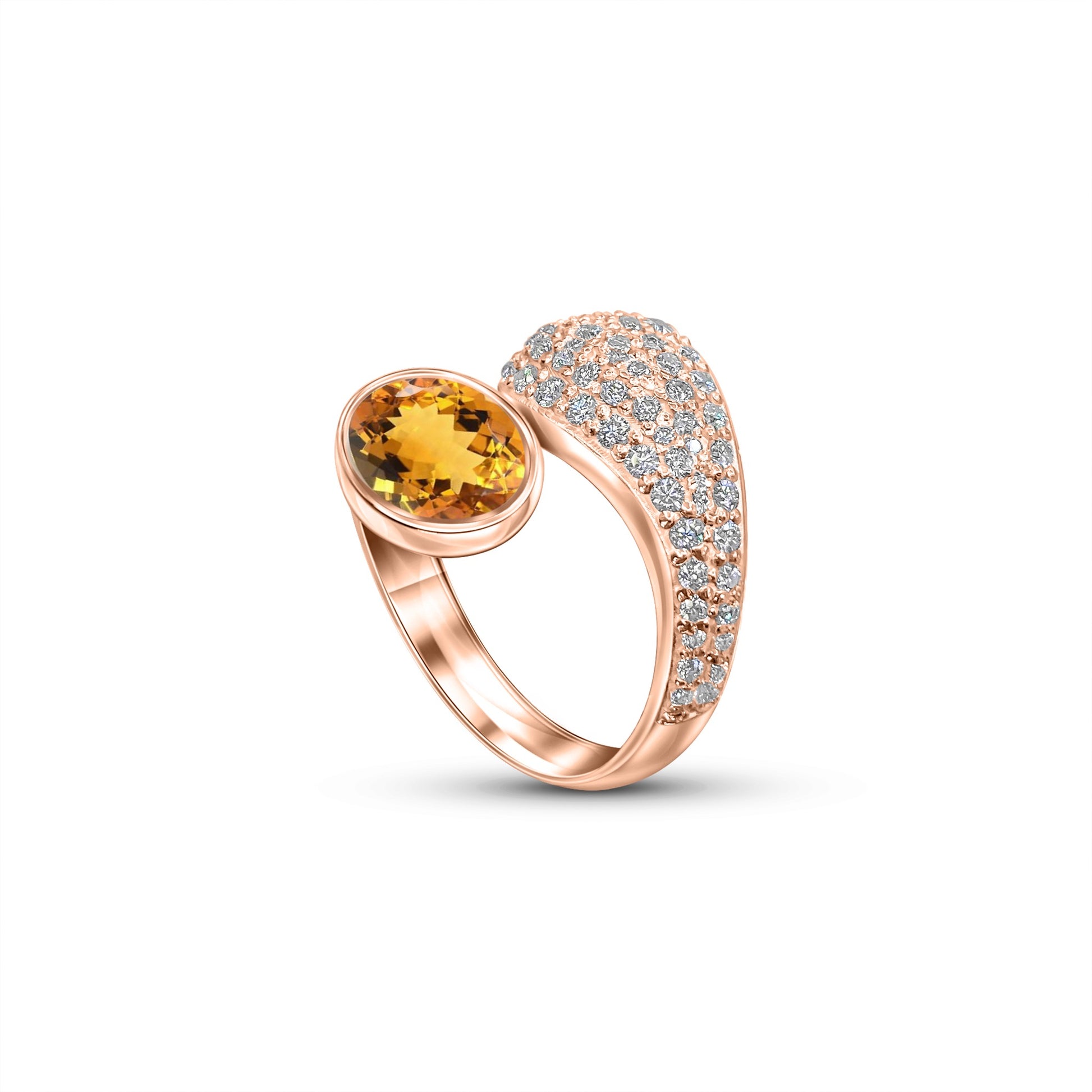 Serpent Citrine Spiritual Ring