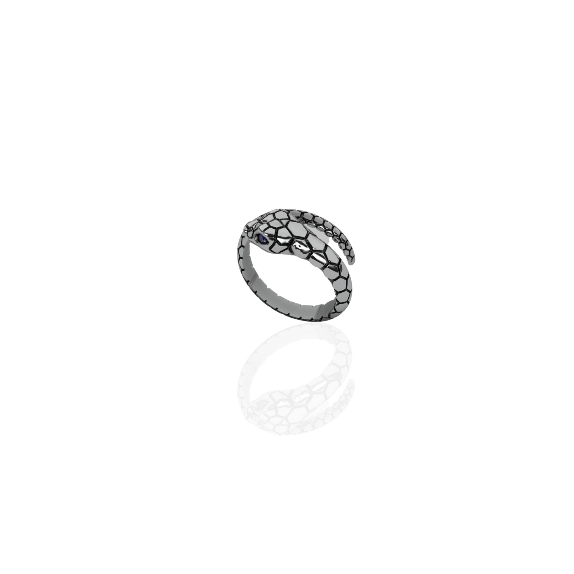 Moissanite Serpent Snake Silver