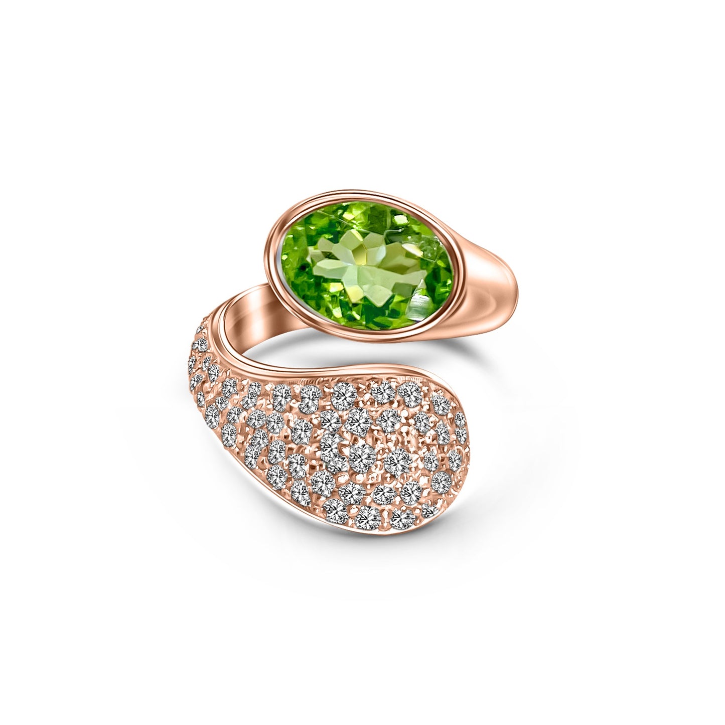 Serpent Peridot Spiritual Ring