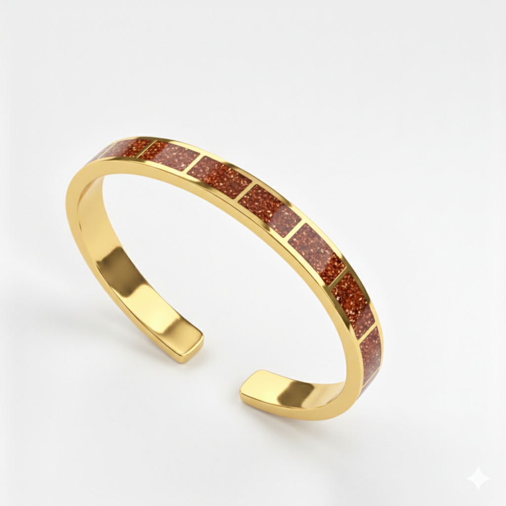 Alexi Inlay Silver Bracelet with Natural Stone Inlays | Naki Tech