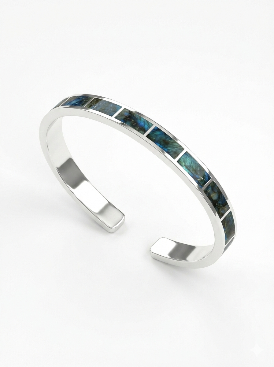 Alexi Inlay Silver Bracelet