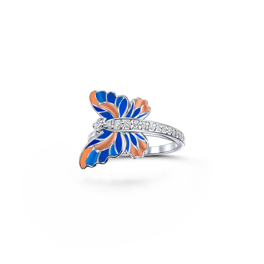 Butterfly Wedding Ring | Silver Butterfly Ring