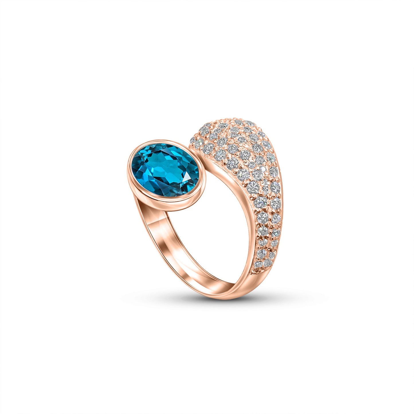 Serpent Blue Topaz Spiritual Ring