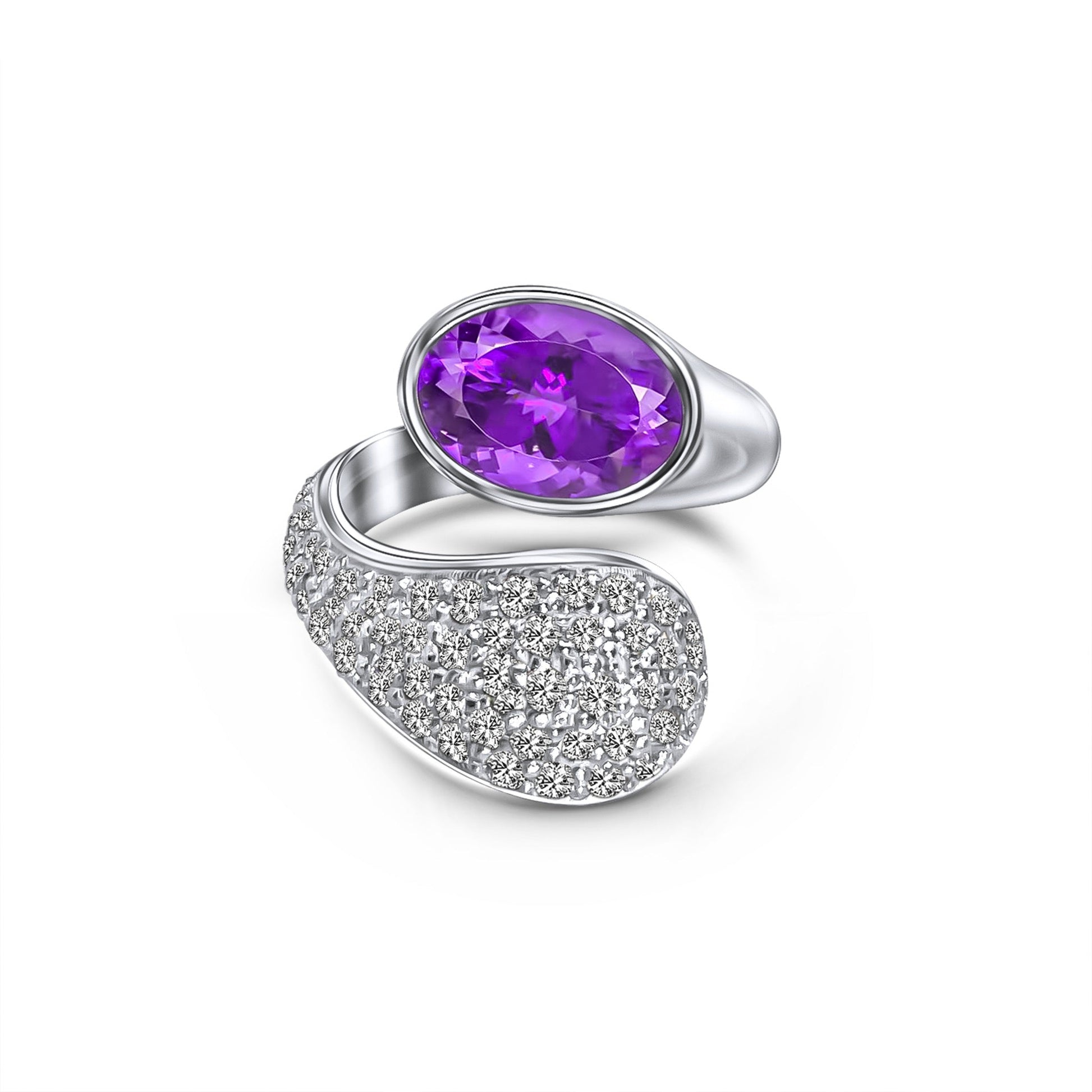 Gold Gemstone Ring | Silver Colour Ring