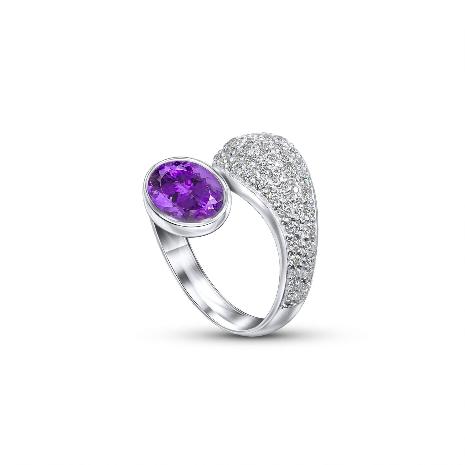 Gold Gemstone Ring | Amethyst Ring