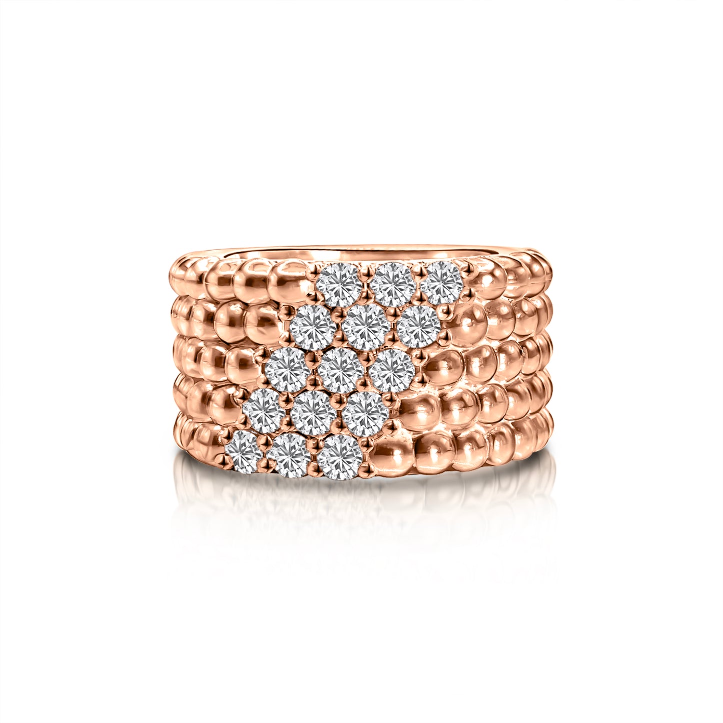 Unique Diamond Ring | Bead Ring