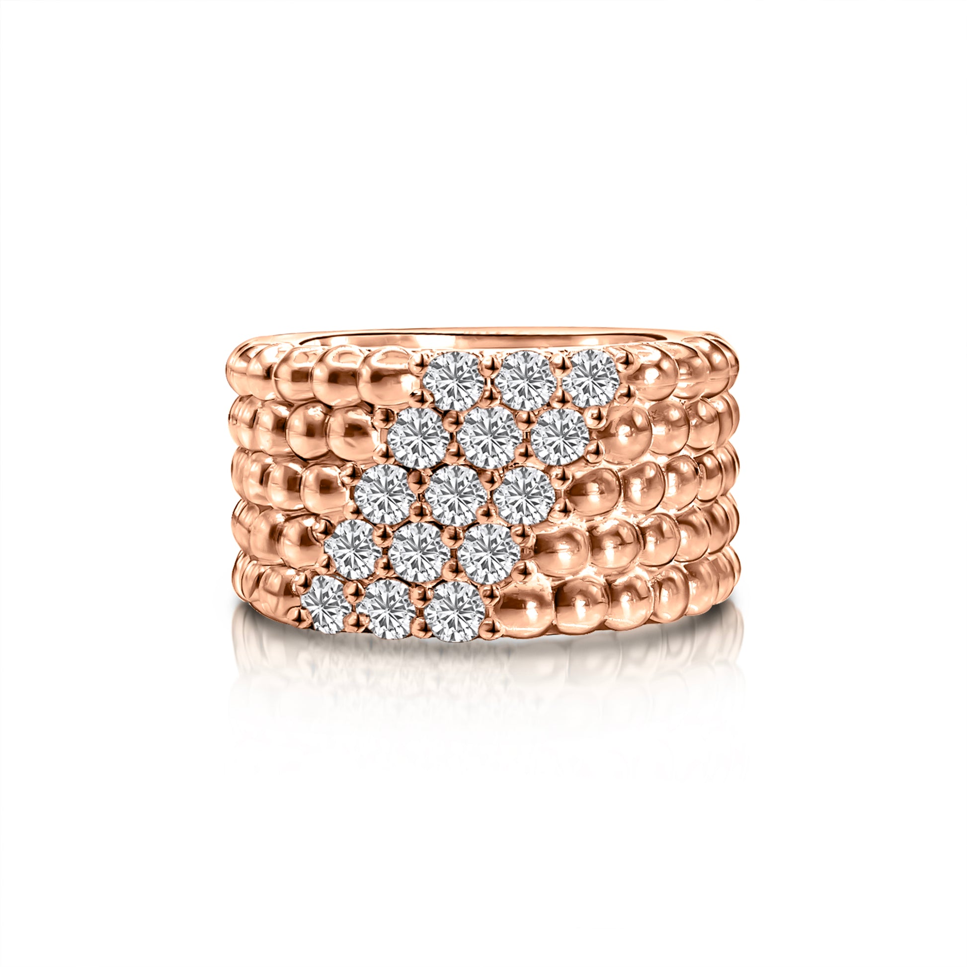 Unique Diamond Ring | Bead Ring