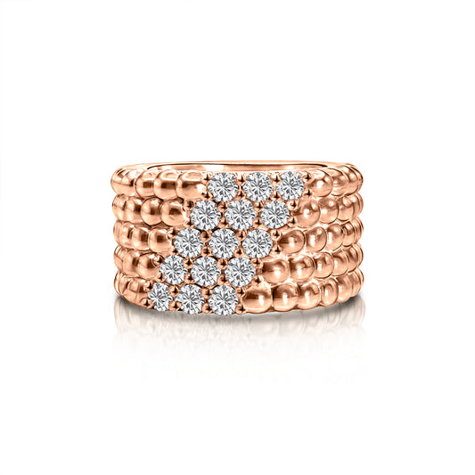 Unique Diamond Ring | Bead Ring