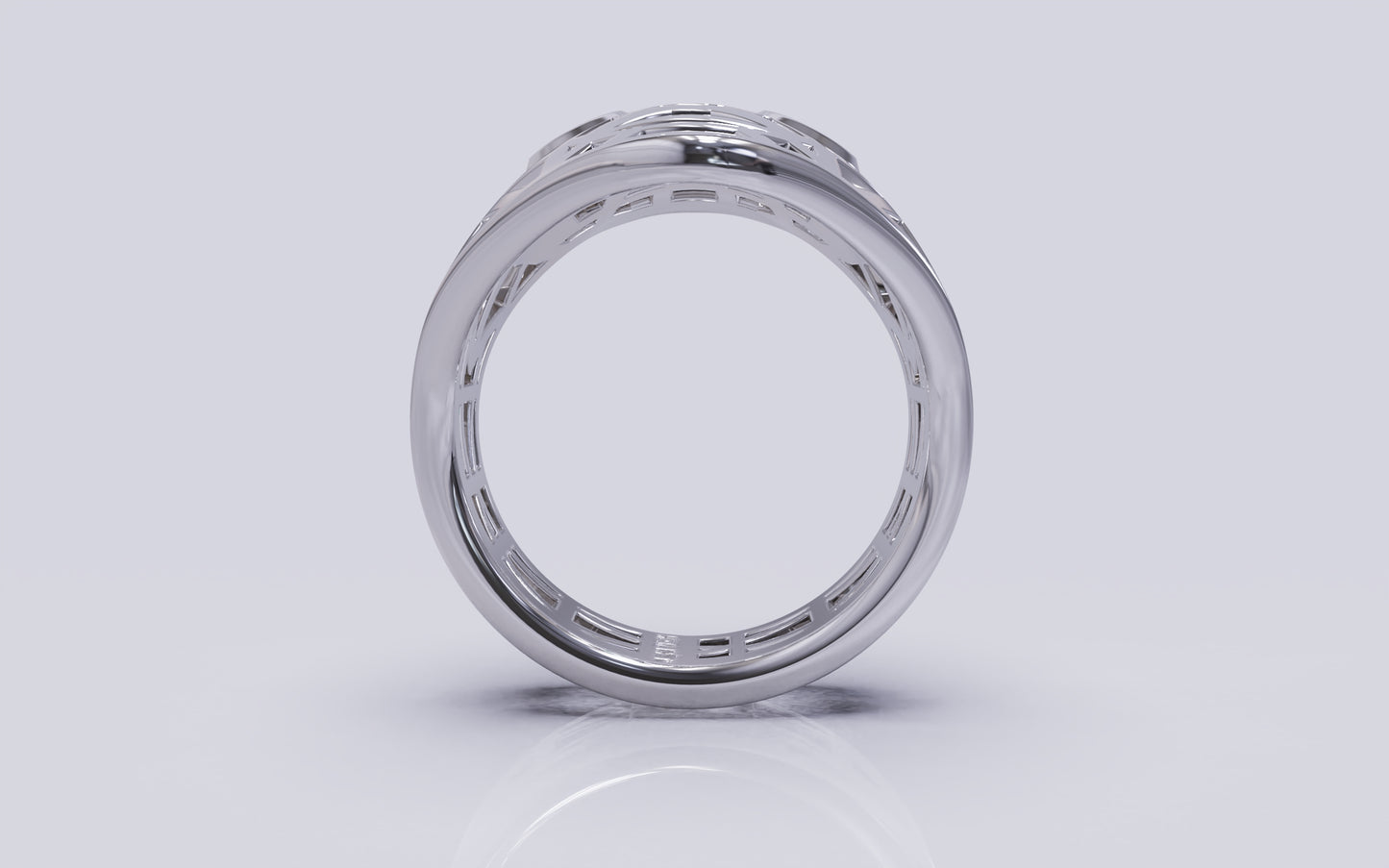 Mask Of Olmec Ring With Natural Green Garnet - By Naki Tech