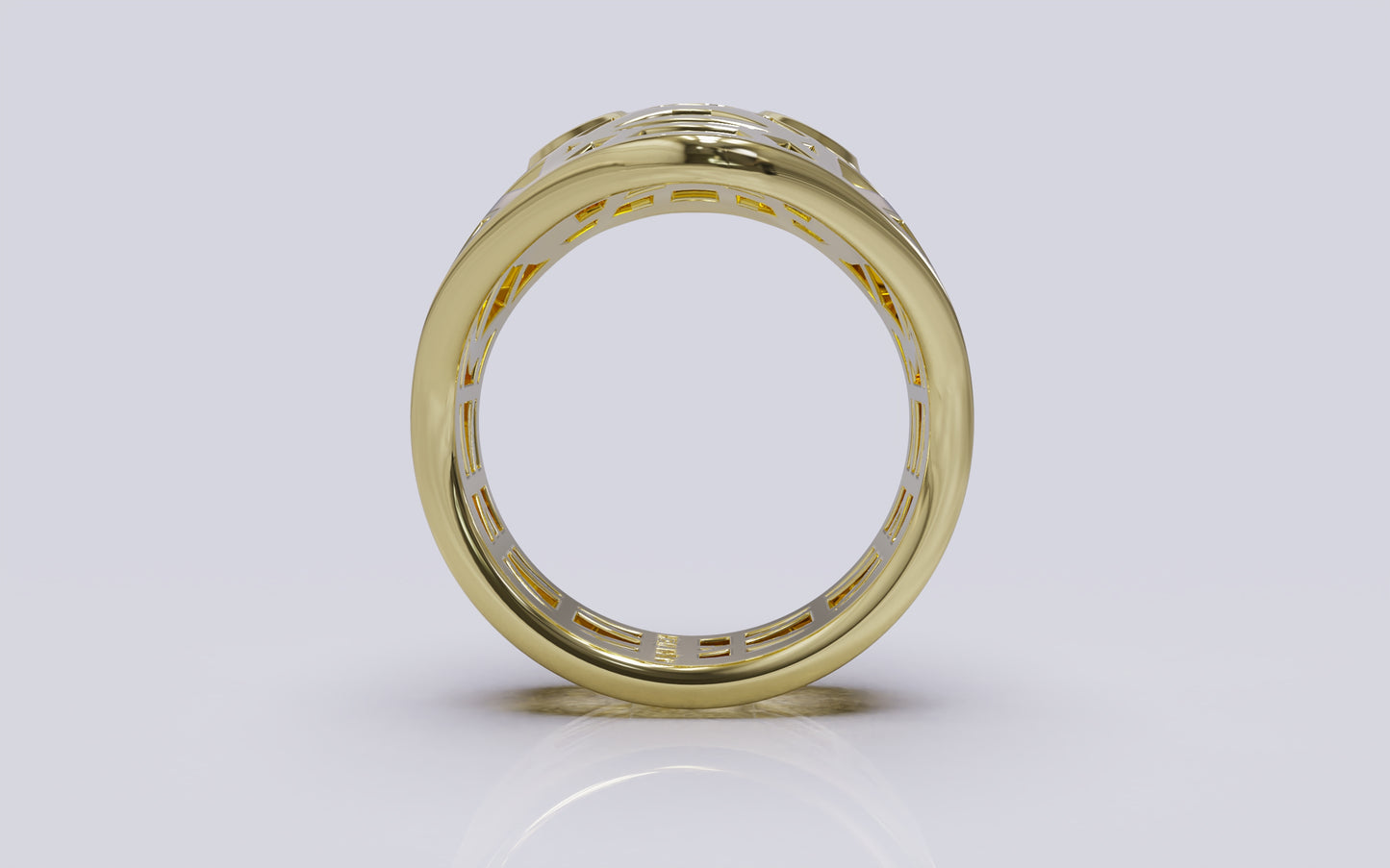 Mask Of Olmec Ring With Natural Green Garnet - By Naki Tech