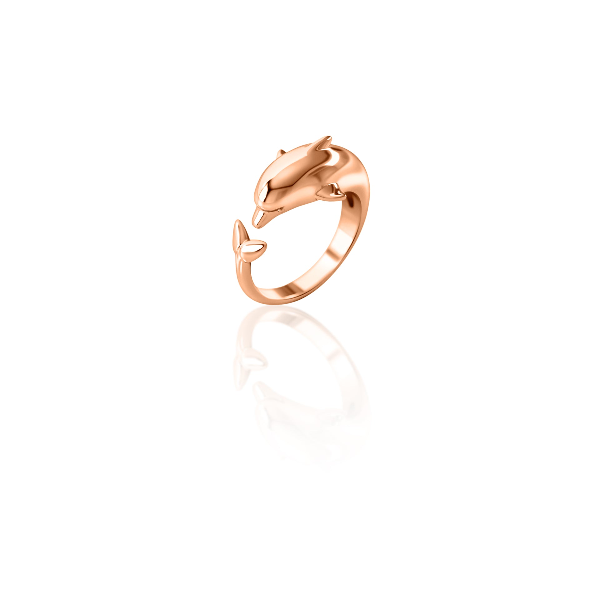 Doplhin Ring, Fine Jewelry, Solid Gold, 925 silver